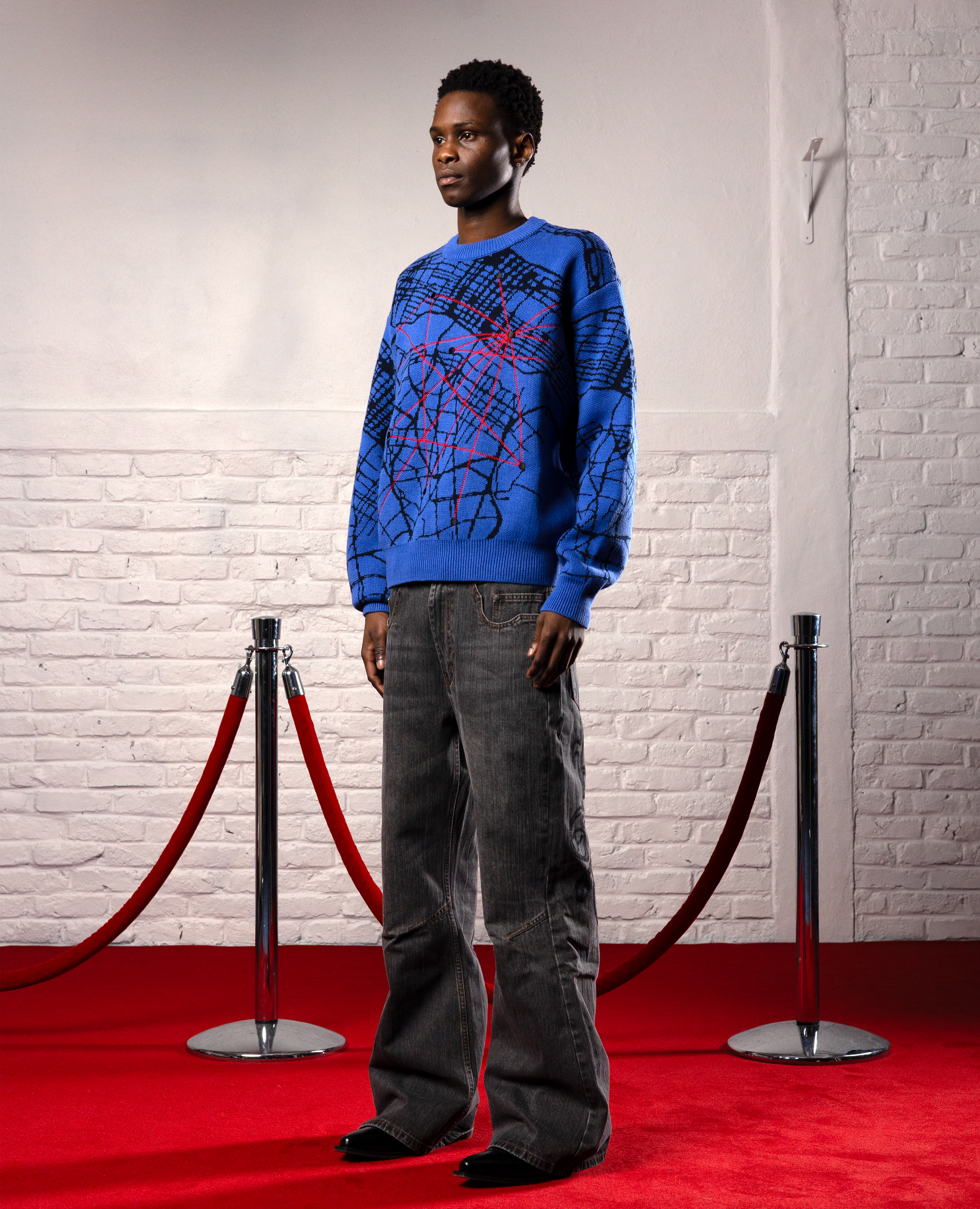 BLUE FILROUGE KNIT
